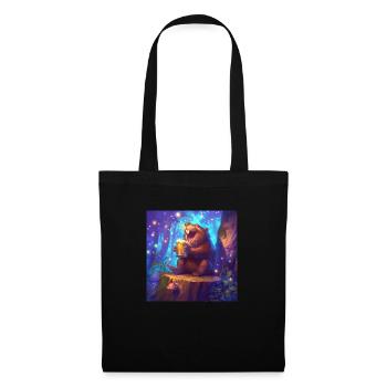 Beer-drinking beaver - Tote Bag - black - Front