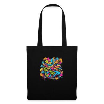 Default A vibrant bold graffiti design - Sac en tissu - noir - Devant