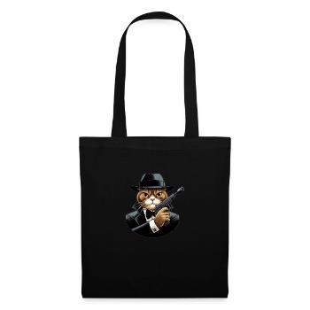 Gamme de vêtements de créateurs Spy Cat Fun - Sac en tissu - noir - Devant