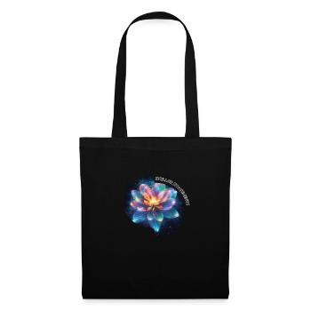 Kosmische Blume des Lichts T-Shirt Design - Stoffbeutel - Schwarz - Vorne