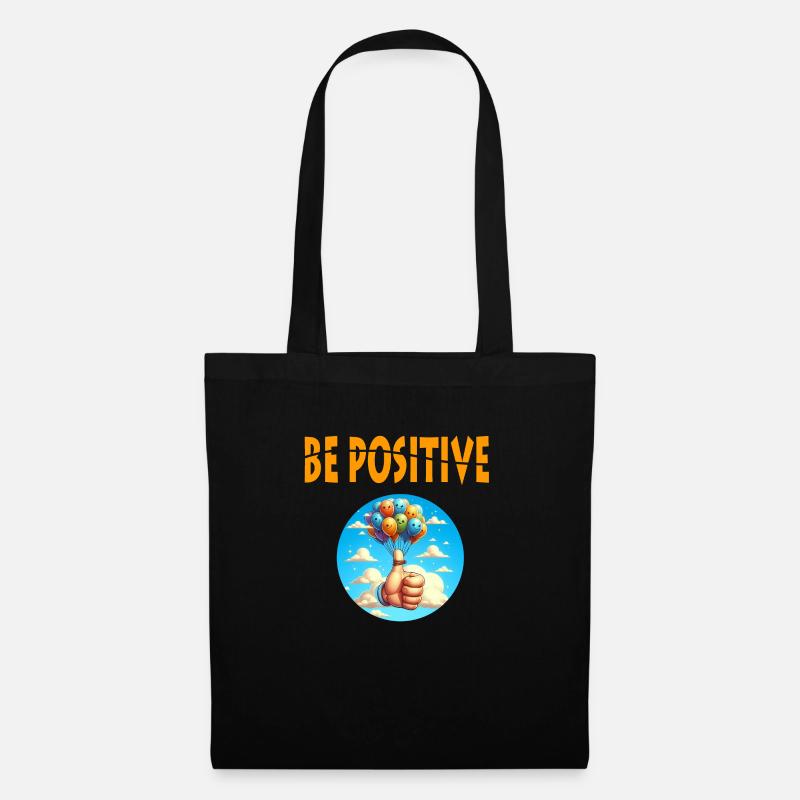 Be Positive - Tote Bag - black