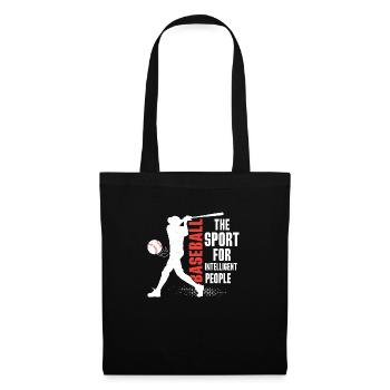 Baseball Le sport pour les gens intelligents Sport Fa - Sac en tissu - noir - Devant