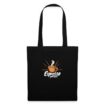 Espresso soi-même, café, dire - Sac en tissu - noir - Devant