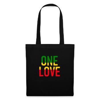 ONE LOVE - Reggae Music - Musik - Stoffbeutel - Schwarz - Vorne