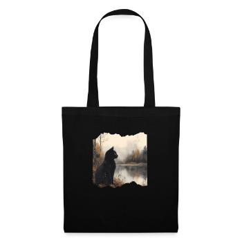 Black cat - Tote Bag - black - Front
