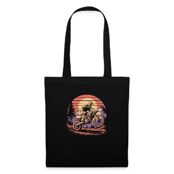 Retro Off-road Motorbike - Tote Bag - black - Front