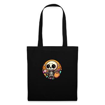 Halloween Skull Skeleton - Tote Bag - black - Front
