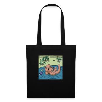 Best Friends Edition: The Otter 🦦 and the Duck 🦆 - Tote Bag - black - Front