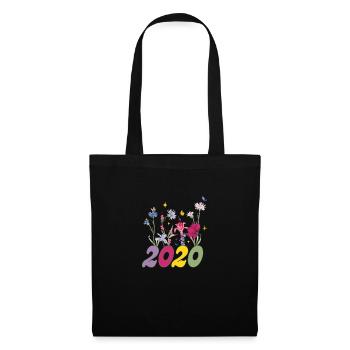 Year of birth 2020 wildflowers - Tote Bag - black - Front