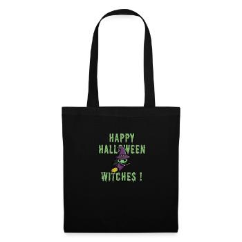 Conception de sorcières de joyeux Halloween - Sac en tissu - noir - Devant