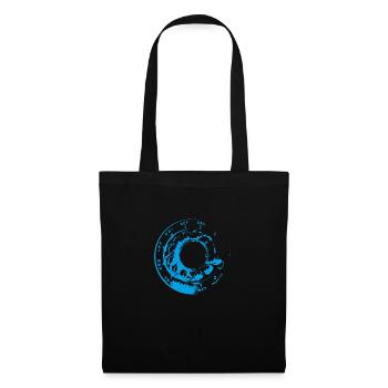 Retro Look - Blue - Tote Bag - black - Front
