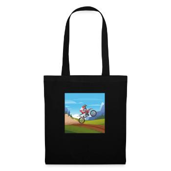 Moto, Mottocross, Moto, Vélo - Sac en tissu - noir - Devant