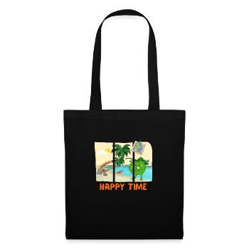 Temps heureux - Sac en tissu - noir - Devant