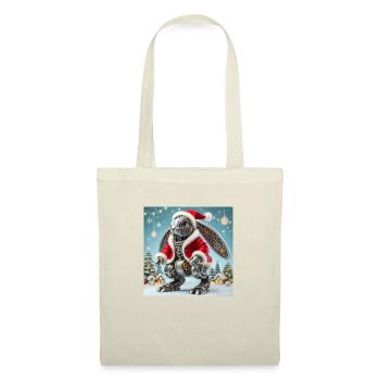 Weihnachtshase - Stoffbeutel - Natur - Vorne
