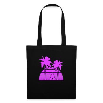 tente palmiers loisirs plage vacances camping-car en plein air - Sac en tissu - noir - Devant