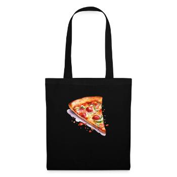 pizza - Sac en tissu - noir - Devant