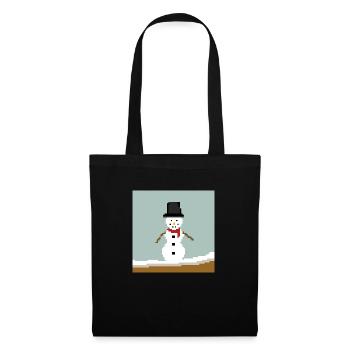 Schneemann - Stoffbeutel - Schwarz - Vorne