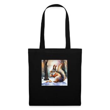 Trésors de l’hiver - Sac en tissu - noir - Devant
