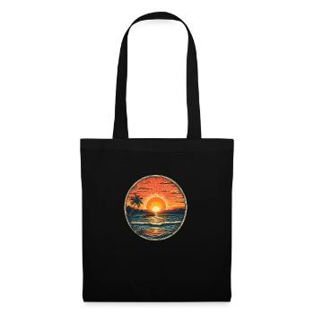 Vintage Sunset - Stoffbeutel - Schwarz - Vorne