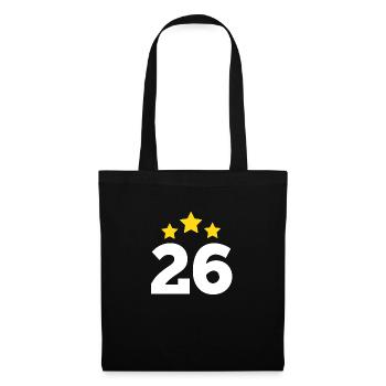 26 Years Star - 26th Anniversary Gift - Tote Bag - black - Front