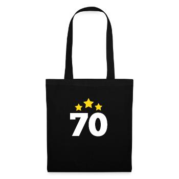 70 Years Star - 70th Anniversary Gift - Tote Bag - black - Front