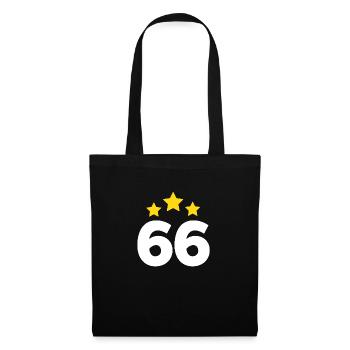 66 Years Star - 66th Anniversary Gift - Tote Bag - black - Front