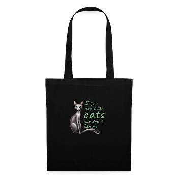 Si tu ne cats pas, tu ne m’aimes pas - Sac en tissu - noir - Devant