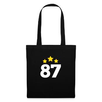 87 Years Star - 87th Anniversary Gift - Tote Bag - black - Front