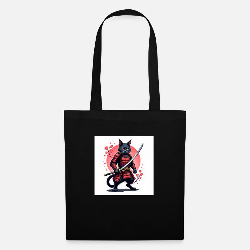 Cat Samurai Original - Stoffbeutel - Schwarz