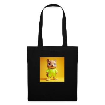 3d Character - Cute Squirrel - Tote Bag - black - Front