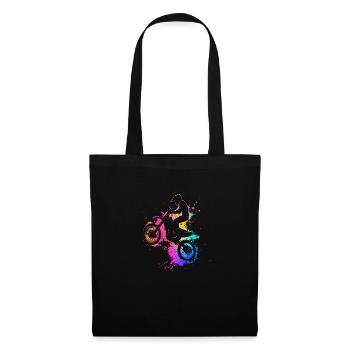 Moto de motocross Moto colorée - Sac en tissu - noir - Devant