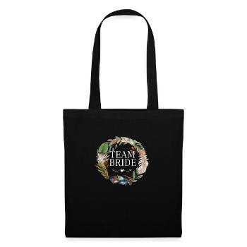 Team bridle wreath boho flowers - Tote Bag - black - Front