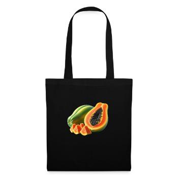 Papaya - Stoffbeutel - Schwarz - Vorne