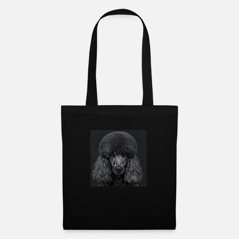 Black Animals - Black Poodle - Stoffbeutel - Schwarz
