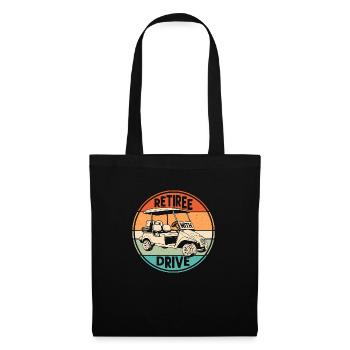 Retiree With Drive Golf Golfer - Tote Bag - black - Front