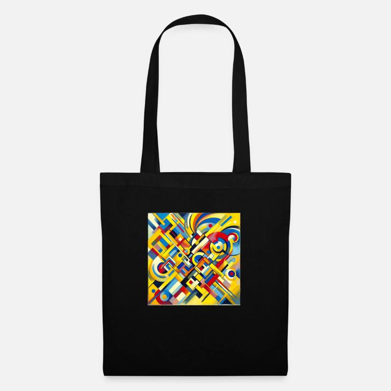 Abstrakte Kunst - Stoffbeutel - Schwarz