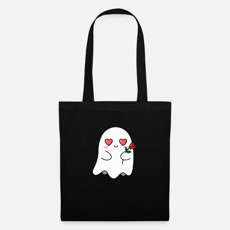 Ghost with Rose - Tote Bag - black