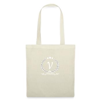 Lettre v couronne - Sac en tissu - nature - Devant