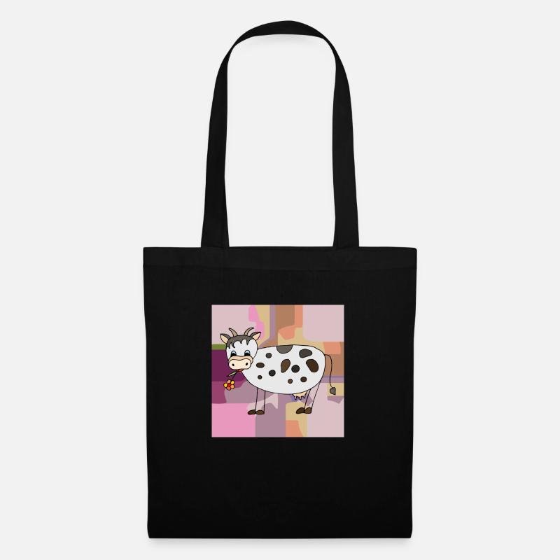 Vache - Sac en tissu - noir