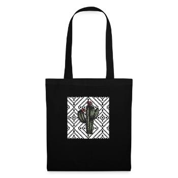 Cactus Geometric Pattern Design - Tote Bag - black - Front