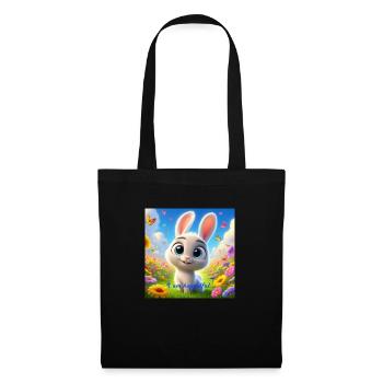 I am hoppelful - Stoffbeutel - Schwarz - Vorne