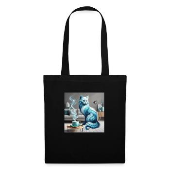 Cat and Coffee - Tote Bag - black - Front