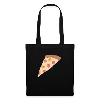 Pizza - Sac en tissu - noir - Devant