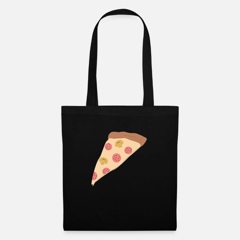 Pizza - Stoffbeutel - Schwarz