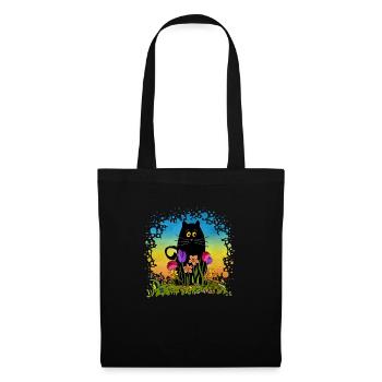 Cat - Tote Bag - black - Front