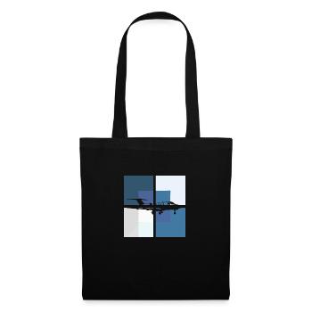 Porte d’avion d’aviation Jumbo Jet - Sac en tissu - noir - Devant