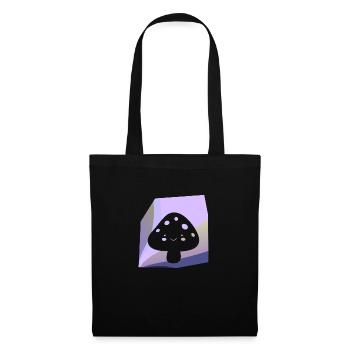 Mycologie végétarienne Cueillette de champignons - Sac en tissu - noir - Devant