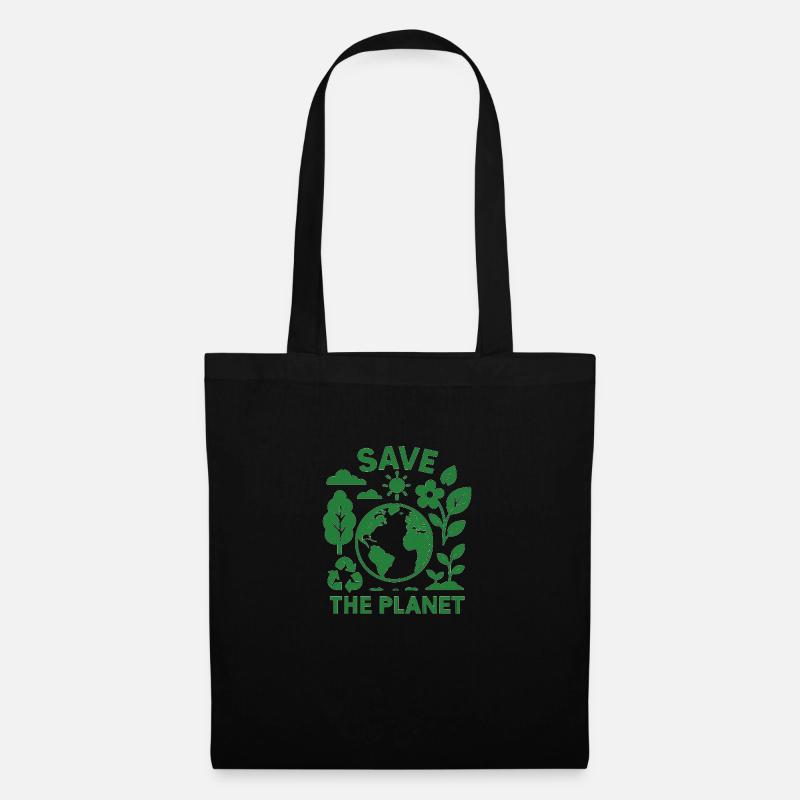 Save the Planet - Stoffbeutel - Schwarz