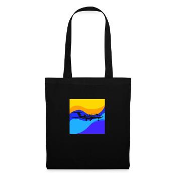 Airplane Cabin Passenger Machine - Tote Bag - black - Front