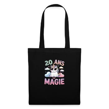 20 ans de magie - Sac en tissu - noir - Devant